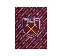 FOCO Premier League Football West Ham United Fan Bed Throw Blanket