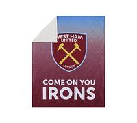 FOCO Premier League Football West Ham United Fan Sherpa Plush Throw Blanket