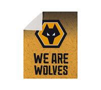 FOCO Premier League Football Wolverhamton Wanderers Fan Sherpa Plush Throw Blanket