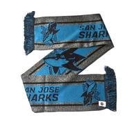 FOCO San Jose Sharks Big Logo NHL Scarf, Teal and Grey with Fringe
