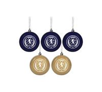 FOCO SCOTLAND FC 5 PACK CREST BAUBLE WH
