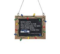 FOCO Seattle Seahawks Resin Chalkboard Sign Ornament