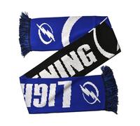 FOCO Tampa Bay Lightning 2020 Word Mark Big Logo NHL Scarf, Blue Black White
