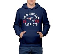 FOCO Unisex's NFL Logo Heritage Print Pullover Hoodie Hooded Sweatshirt, Team Color, M