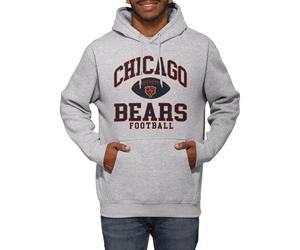 FOCO Unisex's NFL Team Logo Football Arched Wordmark Pullover Hoodie Hooded Sweatshirt, Athletic Heather, XXL