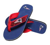 FOCO Womens NFL Team Logo Sequin Strap Sandals Flip Flops