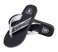 FOCO Womens NFL Team Logo Sequin Strap Sandals Flip Flops