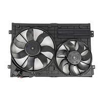 Focreedy VW102 Replacement Dual Radiator & Condenser Cooling Fan Assembly for Volkswagen Jetta 2.0L VW Tiguan for Audi A3 TT