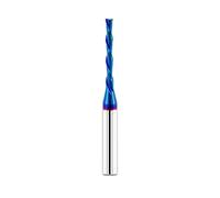 FOCSTOL 3mm Down Cut Spiral Flush Trim Router Bit - 2-Flute Carbide, Nano Blue Coated, CNC Router Bit for Grooving and Carving Wood