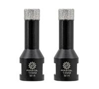 FOCSTOL Diamond Core Drill Bit - 2pcs 14mm Diamond Hole Saw for Porcelain Ceramic Tile Marble Granite Quartz M14 Thread