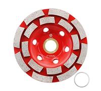 FOCSTOL Diamond Grinding Cup Wheel - 100mm Double Row Grinding Wheel for Concrete Granite Marble Masonry Artificial Stone for Angle Grinder