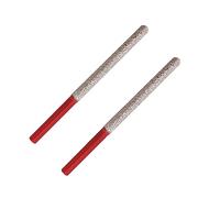 FOCSTOL Diamond Mortar Raking Bit - 2pcs 7.2mm x 74mm Diamond Mortar Router with Round Shank for Mortar Raking Tuck Pointing Masonry Brick Removal