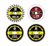 FOCSTOL Saw Blade Set - 4pcs 75mm Cutting Disc for Cutting Wood Metal Plastic for Angle Grinder Arbor 10mm