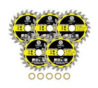 FOCSTOL TCT Wood Cutting Blade - 5pcs 85mm Wood Cutting Circular Saw Blade for Plastic for Angle Grinder Arbor 15mm-10mm