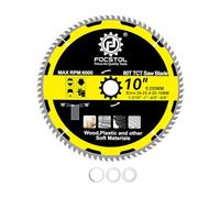 FOCSTOL Wood Cutting Circular Saw Blade 255mm - 80 Teeth TCT Cutting Blade for Wood, Plywood, Particle Board, Plastics and Other Soft Materials