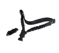 FOCUHUNTER 1-Point Sling QD Sling Quick Adjust Length Strap Nylon Webbing Multi-use Shoulder Durable Sling with Metal Hook for Outdoor Sports (Black)
