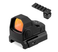 FOCUHUNTER Camera View Finder 1 x 21, 3 MOA and 10-Level Modes Settings for Telephoto Photography, 1500G's Shockproof IPX7 Waterproof Motion Awake with Hot Shoe Mount