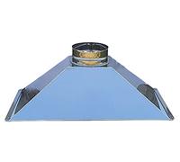 FOCULAR BARBECUE HOOD WOOD OVEN STAINLESS STEEL L 125 x D 63 x H 40 cm DIAM OUTPUT 25 cm