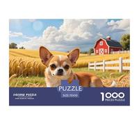 Focus-Boosting Jigsaws & Decorative Puzzle Creations 70x50cm/1000pcs: 1000-Piece Puzzle Fun Chihuahua & Adult Jigsaw Puzzles Pet Dog
