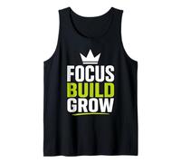 Focus Build Grow Crown Graphic Tank Top