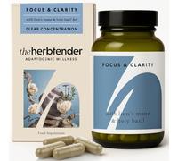 Focus & Clarity - 60 Capsules - for Mental Clarity, Concentration and Calm Energy - with Plant Sources of antioxidants - for overactive Minds - Vegan Lion's Mane Capsules for Focus & Clarity