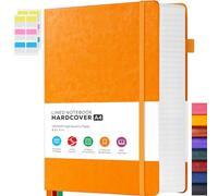 FOCUS DAY A4 Hardcover Notebook, Large 8.5 x 11 Notebook Journals for Writing Note Taking Women & Men, 320 Pages Hardcover Work Notebook Journal Notepad Writing Pads, Orange
