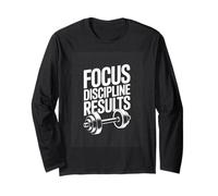 Focus Discipline Results Gym Workout Motivation Long Sleeve T-Shirt