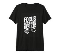 Focus Discipline Results Gym Workout Motivation Premium T-Shirt