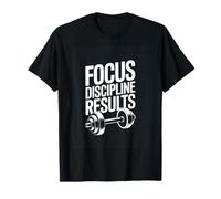 Focus Discipline Results Gym Workout Motivation T-Shirt