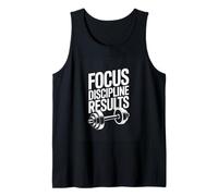 Focus Discipline Results Gym Workout Motivation Tank Top