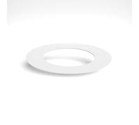 Focus Displays Round Downlight Spotlight Surround Bezel Repair Ring Matt White 75mm Hole, 130mm Outside
