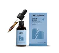 Focus Drops Organic Herbal Brain Support Drops - Lion’s Mane, Bacopa, Gotu Kola & Holy Basil Liquid Formula - Fast Absorption Cognitive Support for Mental Clarity, Memory, & Concentration - 30ml