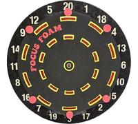 Focus Foam Steel Tip Dartboard Trainer Doubles Triples Form Fitting (Non Magnetic) (Black/Red/Yellow)