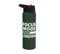 Focus Mode Loading ADHD Anxiety Relatable Humor Stainless Steel Insulated Water Bottle