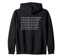 Focus on JESUS - Christian Faith Inspirational Reminder Zip Hoodie