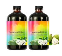 Focus On Soursop Bitters, Soursop Bitters Herbal Liquid Supplement, Gluten-Free, Vegetarian for Daily Wellness Routine, Easy to Use Liquid for Home, Travel & Everyday Use, 473ml (2pcs)