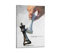 Focus On The Best Wall Art, Chess-themed Print, Motivational Poster, Strategic Canvas Picture Poster Decorative Painting Canvas Wall Posters And Art Picture Print Modern Family Bedroom Decor Posters 2