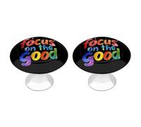 Focus on The Good Funny Cabinet Knobs 2 Pack Round Drawer Dresser Pulls Door Handles Knobs for Door Wardrobe