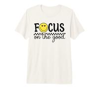Focus On The Good Happy Face Positive Minimalist Retro Premium T-Shirt