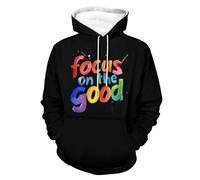 Focus on The Good Men's Sweatshirt Lightweight Pullover Hoodie with Pocket Casual Sweatshirts for Women