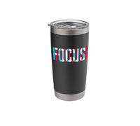 Focus - Optical Illusion Trippy Motivational Stainless Steel Insulated Tumbler