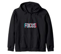 Focus - Optical Illusion Trippy Motivational Zip Hoodie