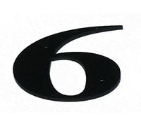 Focus Plastics DOOR HOUSE NUMBERS/NUMERALS TIMES FONT 50MM ('6')