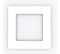 Focus Plastics Single Light Switch Socket Coloured Acrylic Surround Finger Plate - Huge Colour Choice (White)