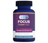 Focus Relief Plus Formula for Dry Eyes (90 ct. 30 Day Supply) Omega 3 Supplemen for Dry Eyes - Dry Eye Relief Supplement -Omega 3 Fish Oil for Dry Eyes