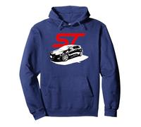 Focus ST - Distressed Look Red Variant Pullover Hoodie, Adult Unisex, Navy Blue, Medium