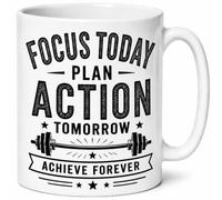 Focus Today Plan Action Tomorrow Success Coffee Gift Mug