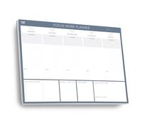 Focus Work Planner by Clear Mind Concepts® A4 Weekly Desk Pad Monday to Friday 52 Tear Off Sheets Productivity Organiser for Work Tasks Priorities and Notes