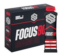 FOCUS90® Caffeine Energy Gel - by Soccer Supplement - 200mg Caffeine Per Serving, Quick Release Energy Gel Designed to Enhance Performance, 12x 70g Gels, Informed Sport Tested (Cherry)