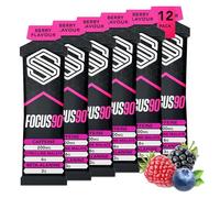 FOCUS90® Caffeine Energy Gel - by Soccer Supplement - 200mg Caffeine Per Serving, Quick Release Energy Gel Designed to Enhance Performance, 12x 70g Gels, Informed Sport Tested (Mixed Berry)